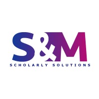 The previous S&M Scholarly Solutions logo: blue-to-magenta gradient letters